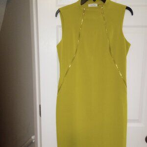 Elegant Sexy dress, Lime Green dress, by Calvin Klein